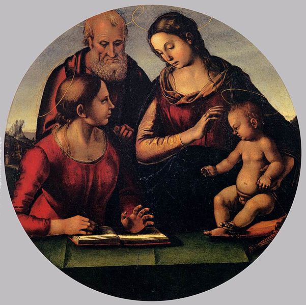 Luca Signorelli The Holy Family with Saint